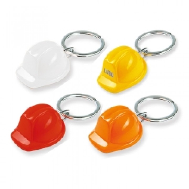 Plastik Baret Anahtarlık Logo Baskılı Promosyon İş Güvenliği Anahtarlığı